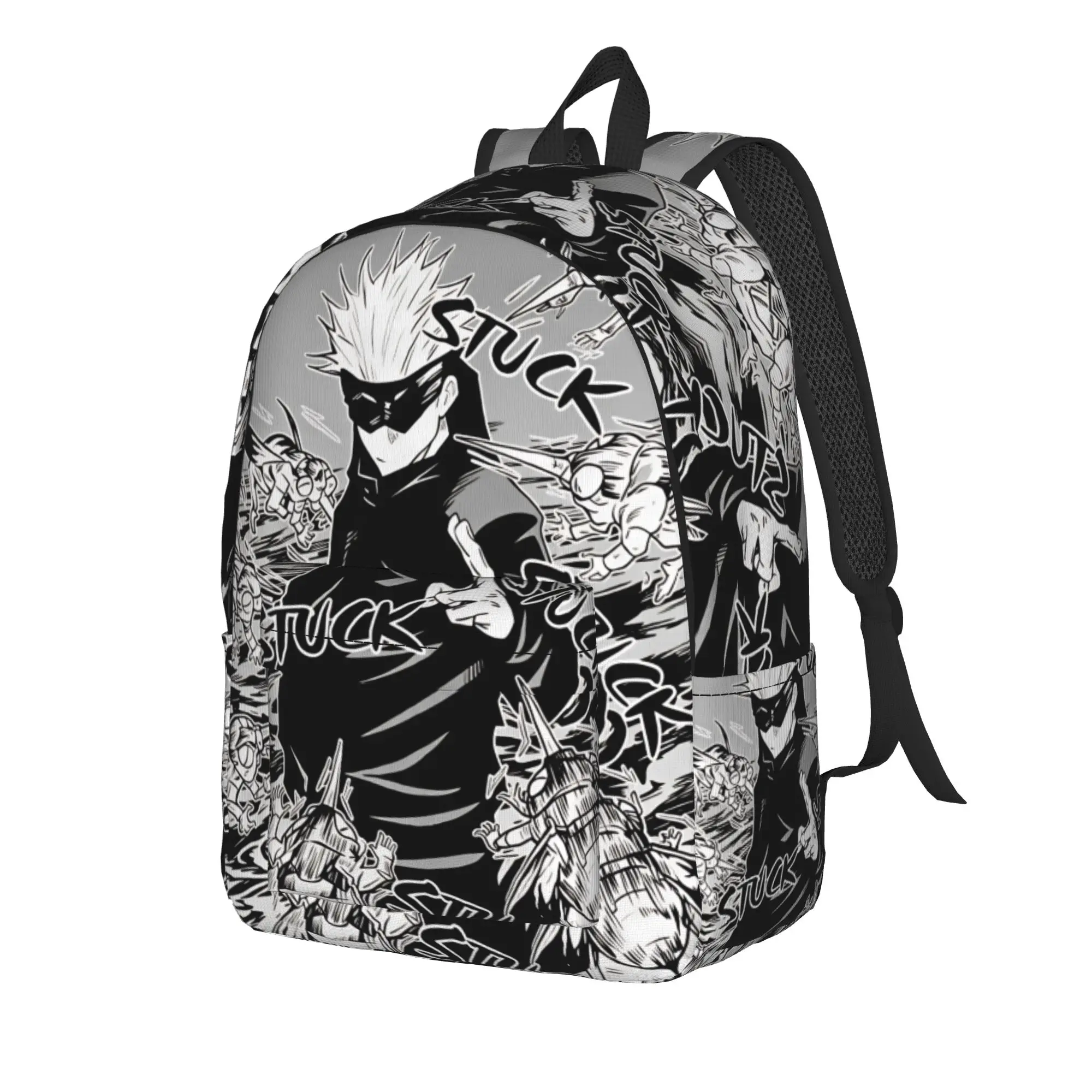 Anime Satoru Gojo Backpack Male  Durable Backpacks Polyester Elegant School Bags Outdoor Colorful Rucksack