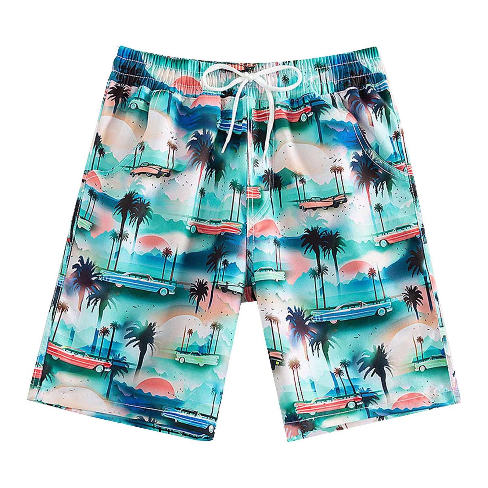 

Kids Boys Swim Printed Boxer Shorts Short Pants with Stitched Bowknot and Side Pockets for Swimming Bathing Holiday Vacation