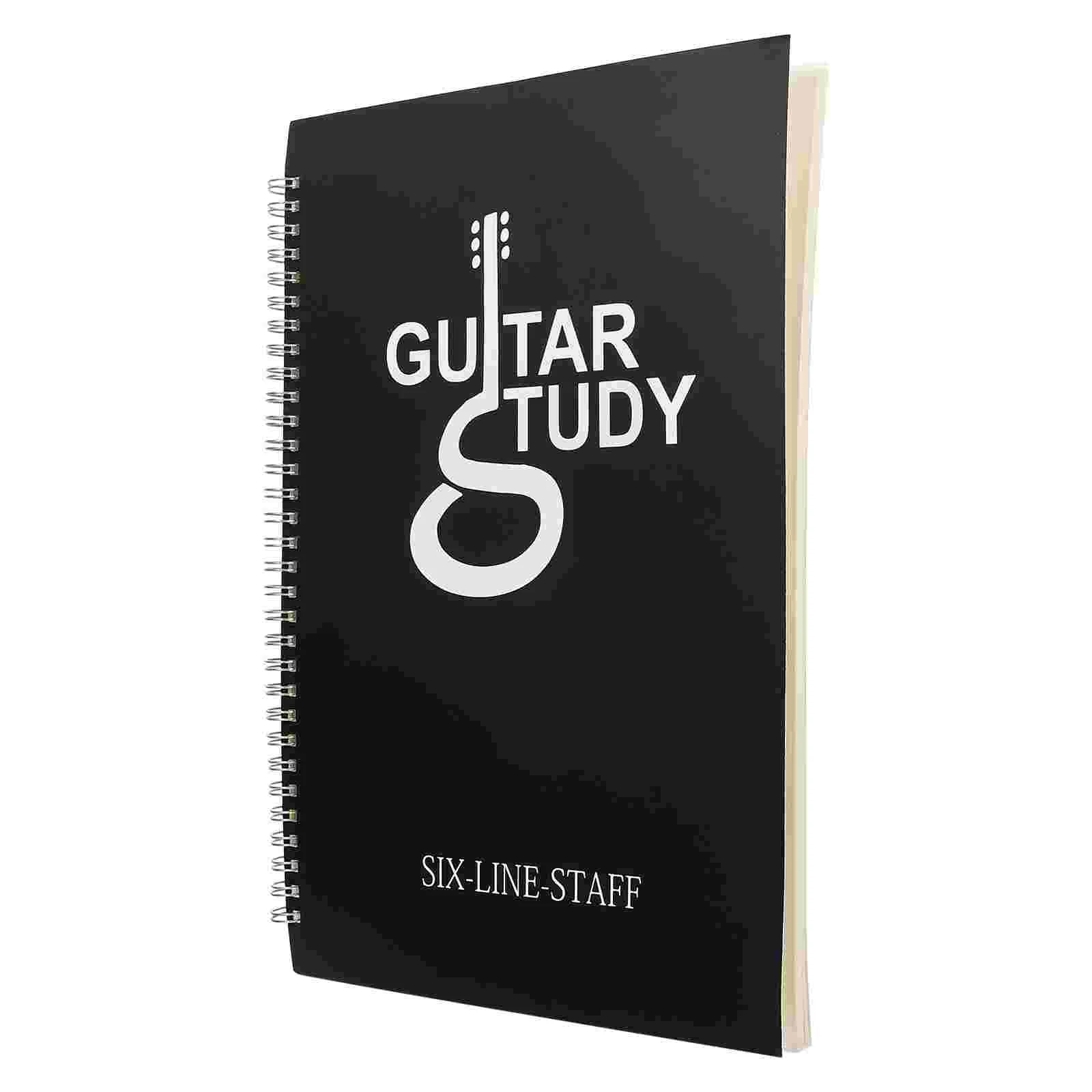 Tab Note Notebook Portable Six- Guitarist Gift Notebooks for Work Blank Double Offset Paper