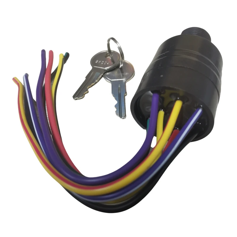 Engine Ignition Switch For Mercury Outboard Motor Control Box, 3 Positions, 7 Wires, MP39712-1T BK004