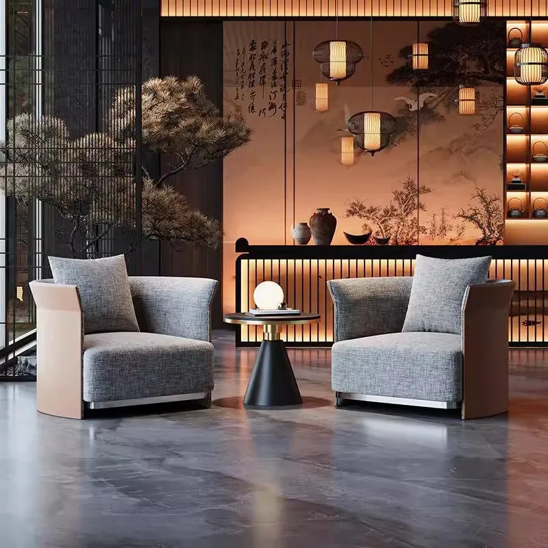 

Customizable sales office Negotiate table and chair combination Light luxury modern hotel B & B beauty salon Reception lounge