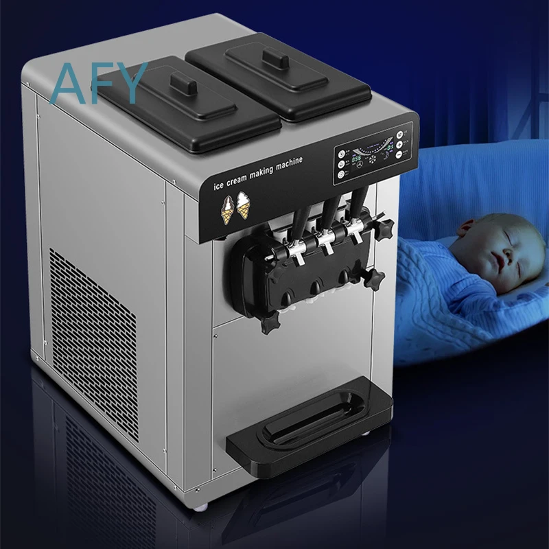 Commercial Soft Ice Cream Machine for Sundae Cone Making Large Capacity Vertical Desktop Fully Automatic Frozen Dessert Maker