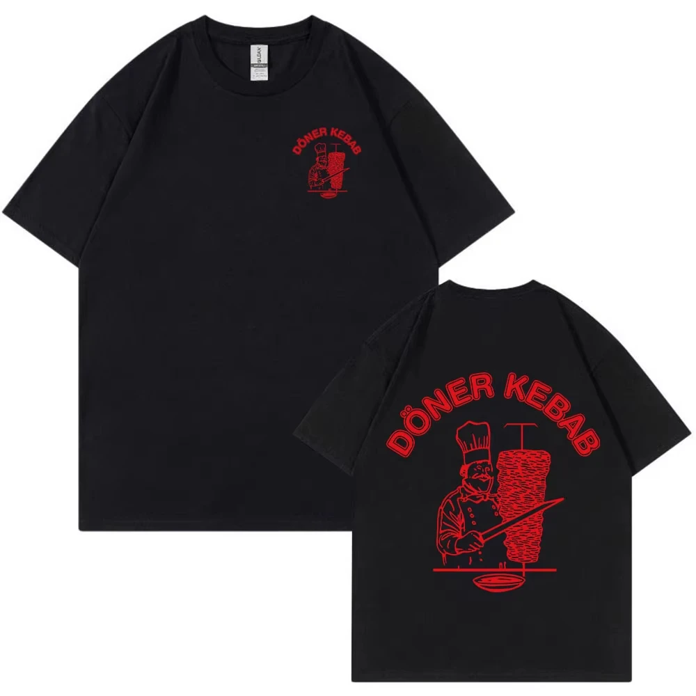 2026 Doner Kebab Funny Graphic T-shirt Men's Summer Cotton Short Sleeves T Shirt Casual Oversized T-shirts Clothes Streetwear