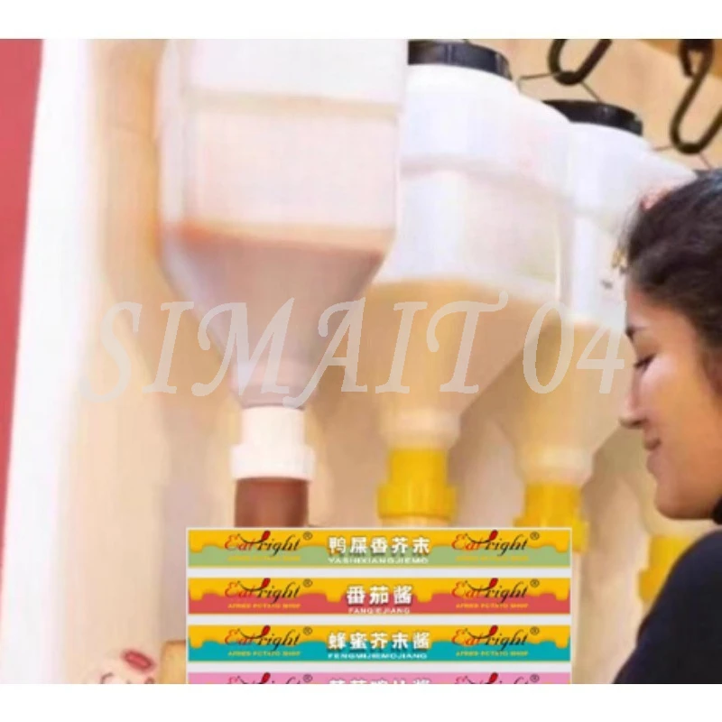 Commercial Hanging Extrusion Sauce Bottle Vertical Large Capacity Food Grade Dispenser for Tomato Salad Sauce Pump