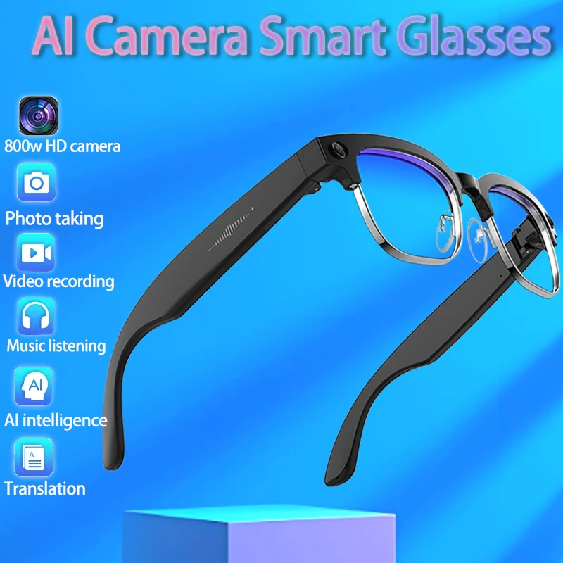 

2025 8MP Smart Glasses Camera For Photo&Video Capture With 290mAh High-Capacity Battery Headphone Bluetooth Calling Sunglassess
