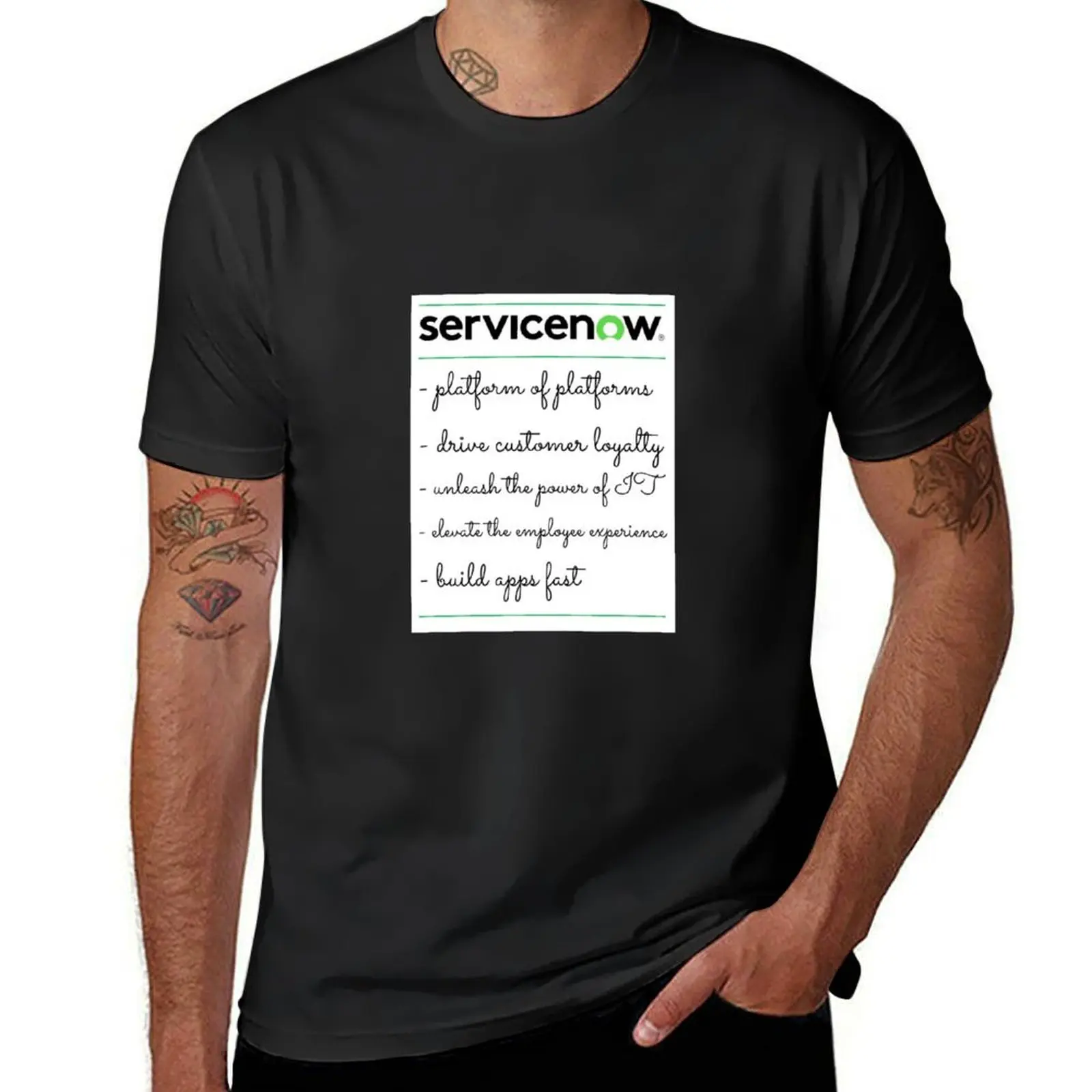 

ServiceNow feature T-Shirt plus sizes blanks men clothings