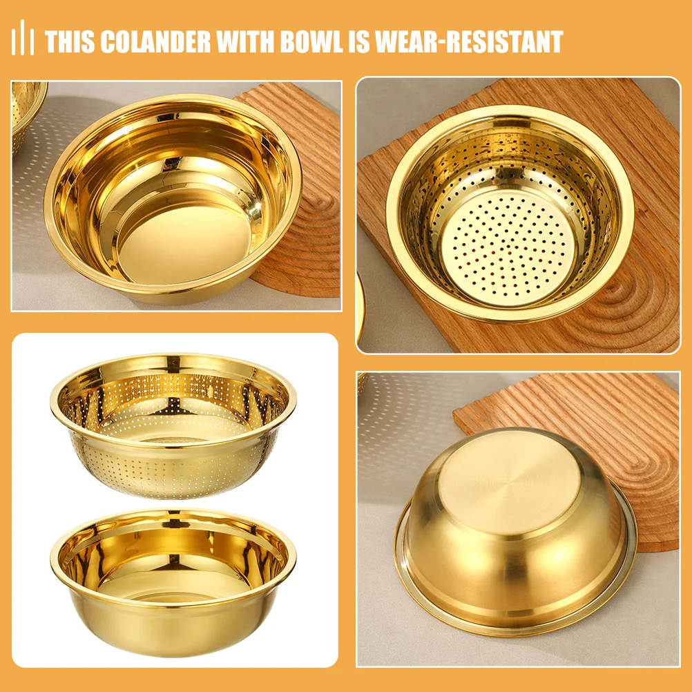 

Drain Basket Sink Kitchen Strainers and Colanders Fruit Bowl Food Stainless Steel for Drainer