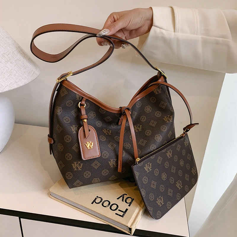 

Designer Inspired Retro Crossbody Bag Vintage Square Satchel Textured Leather Large Capacity Shopper With Logo