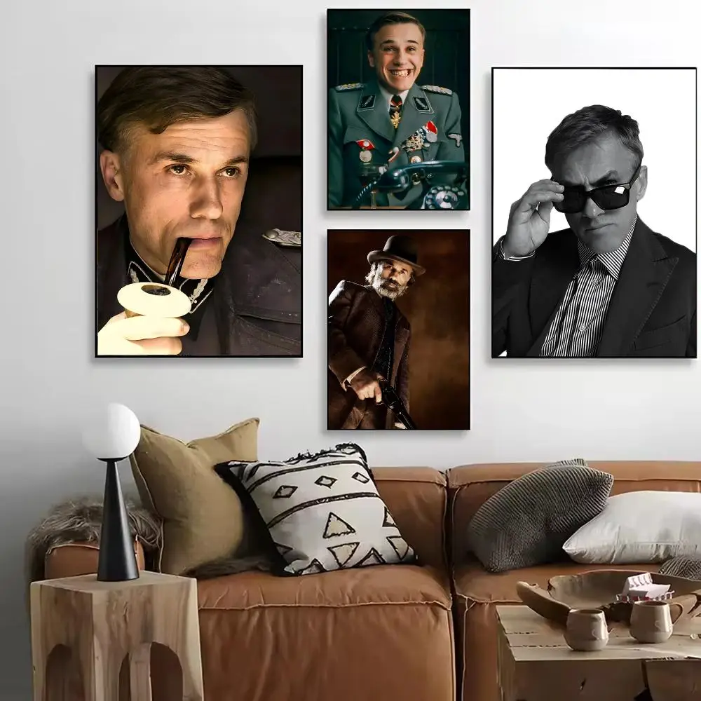 Christoph Waltz Poster HD Art Retro Self-adhesive DIY Room Home Living Room Club Wall Decor Gift