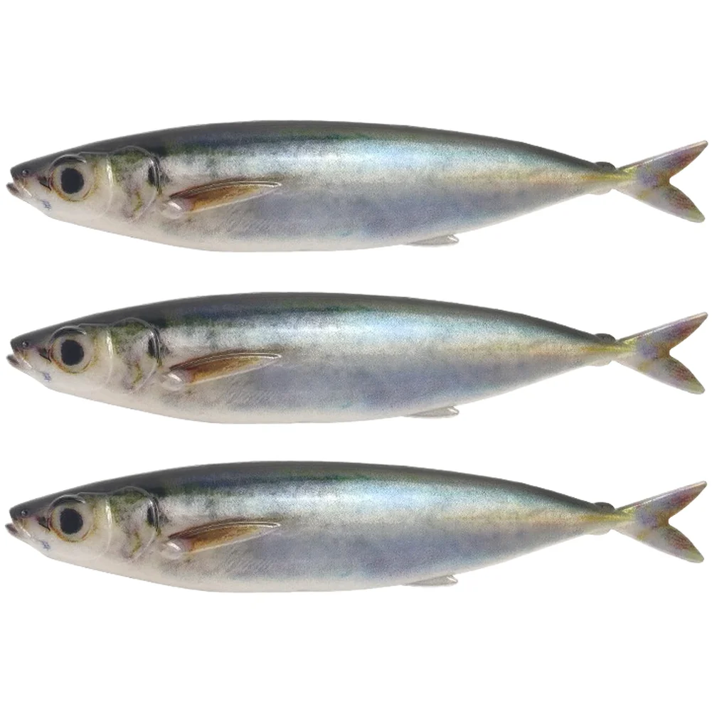 3D Rendered Mackerel Profile Soft Lure Built for Subtle Water Movement and Prey Imitation in For Bass Trout Fishing Environments