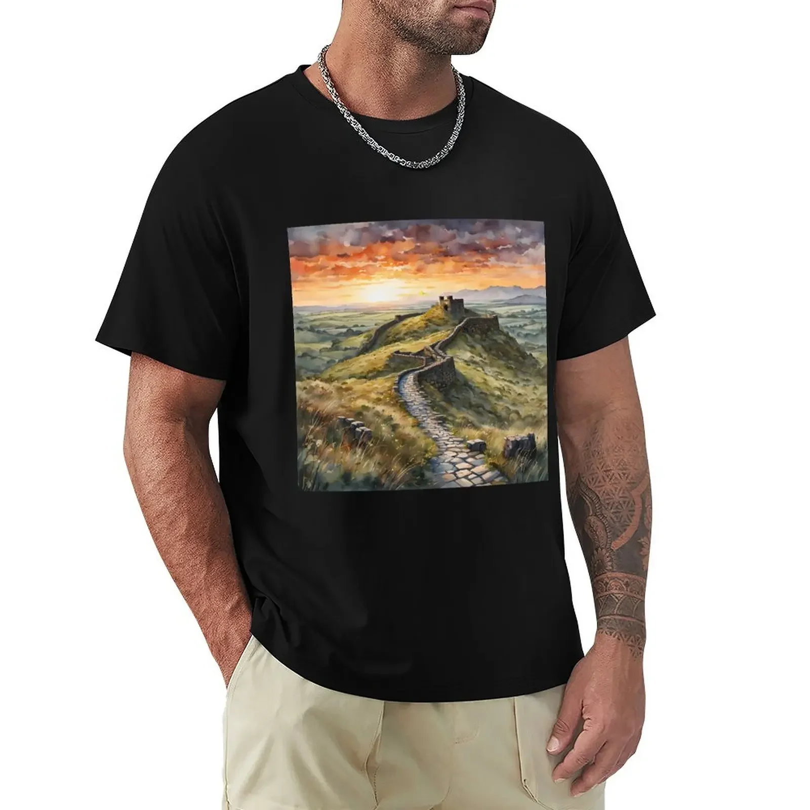 

Hadrian's Wall Sunset Beauty T-shirt tees plus sizes vintage men t shirt