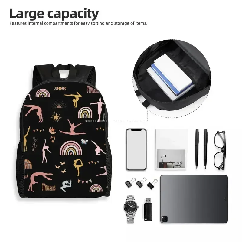 Dance Rhythmic Gymnastics Travel Backpack Men Women School Computer Bookbag College Student Daypack Bags