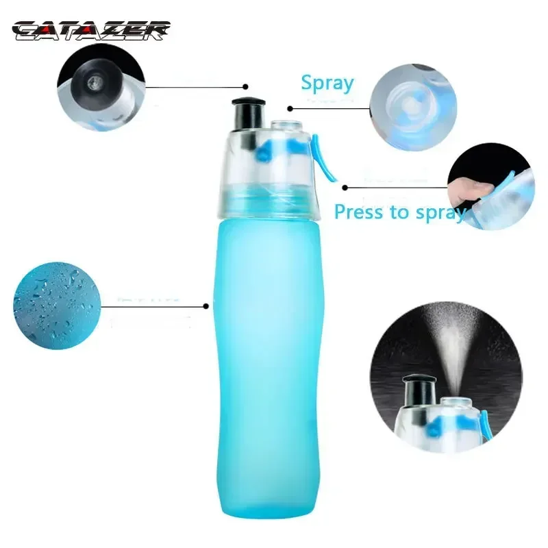 740ML Large Capacity Bicycle Water Bottle Spray Water Cup Creative Plastic Sports Water Bottle Fitness Outdoor Portable Cup