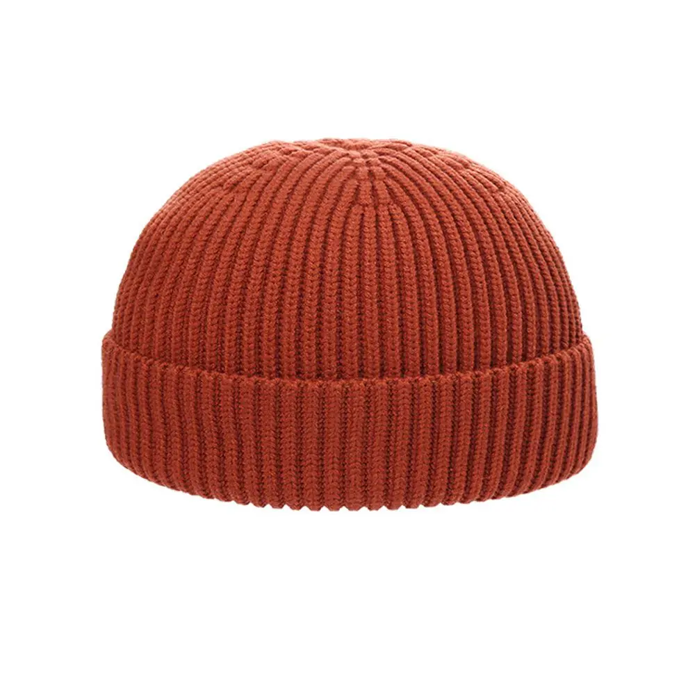 

Wear Bonnet Hat Hip Hop Polar Bear Melon Hat Korean Style Beanie Hats Men Docker Cap Knitted Brimless Hat Women Skullcap