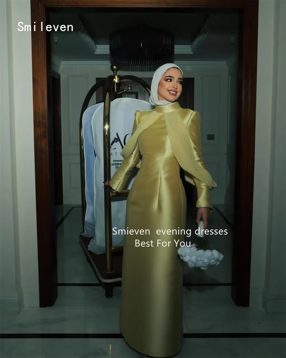Smileven Luxury Shining Mermaid Evening Dress Scoop Formal Prom Dresses Elegant Simple Party Gowns فستان سهرة Customized 2026