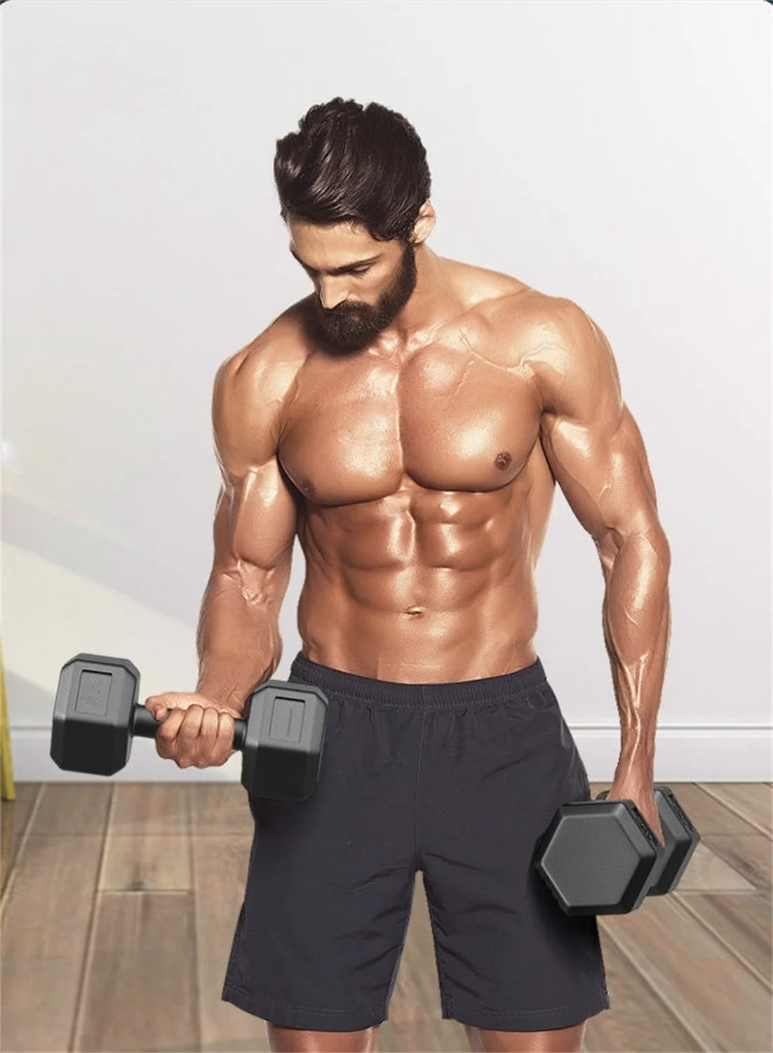 

7528 dumbbell men's home fitness equipment hex