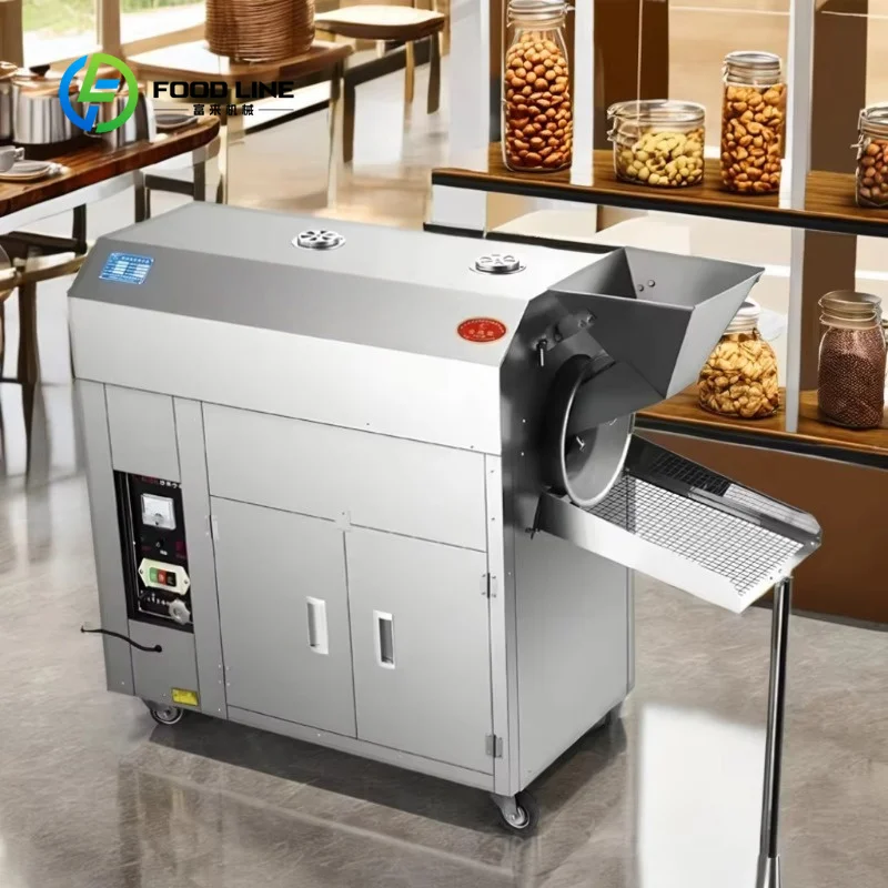 Custom Square Tumble Roaster 360° Rotating Drum Baking Machine for Coffee Snack Shop Wholesale Order Support Worldwide