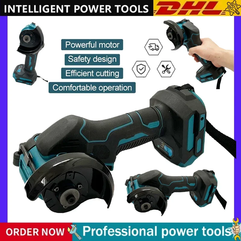 

Аккумуляторная угловая шлифмашина Makita 18В, 3 дюйма, беспроводной электроинструмент, отрезная циркулярная пила, электроинструмент