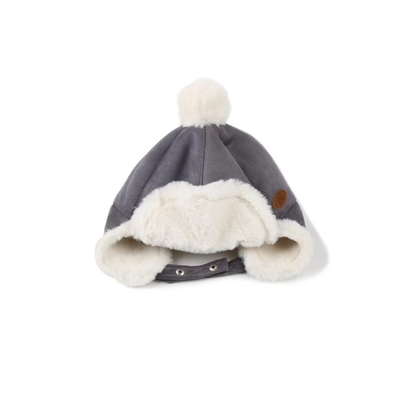 1-4歳 冬用 キッズ ベビー 男の子 女の子 ロシア風帽子 ファーボール付き 耳付き 厚手 暖かい帽子 プラッシュ 子供用 フライングキャップ ボンバーハット