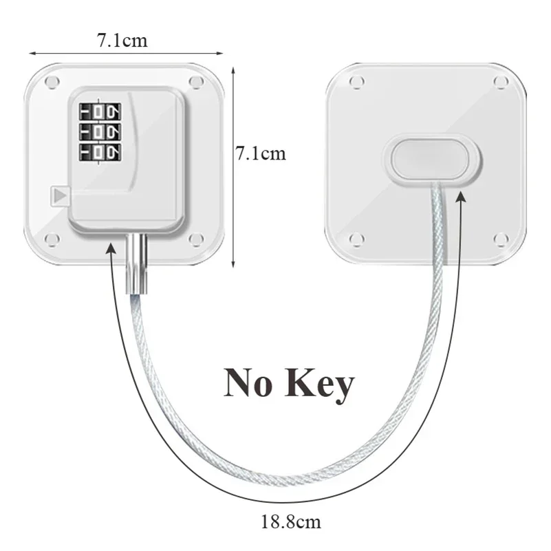 1-częściowa blokada bezpieczeństwa dla dzieci Zamek do drzwi lodówki ze stali nierdzewnej Ochrona kabli dla dzieci Blokada okna dla dzieci Mocne