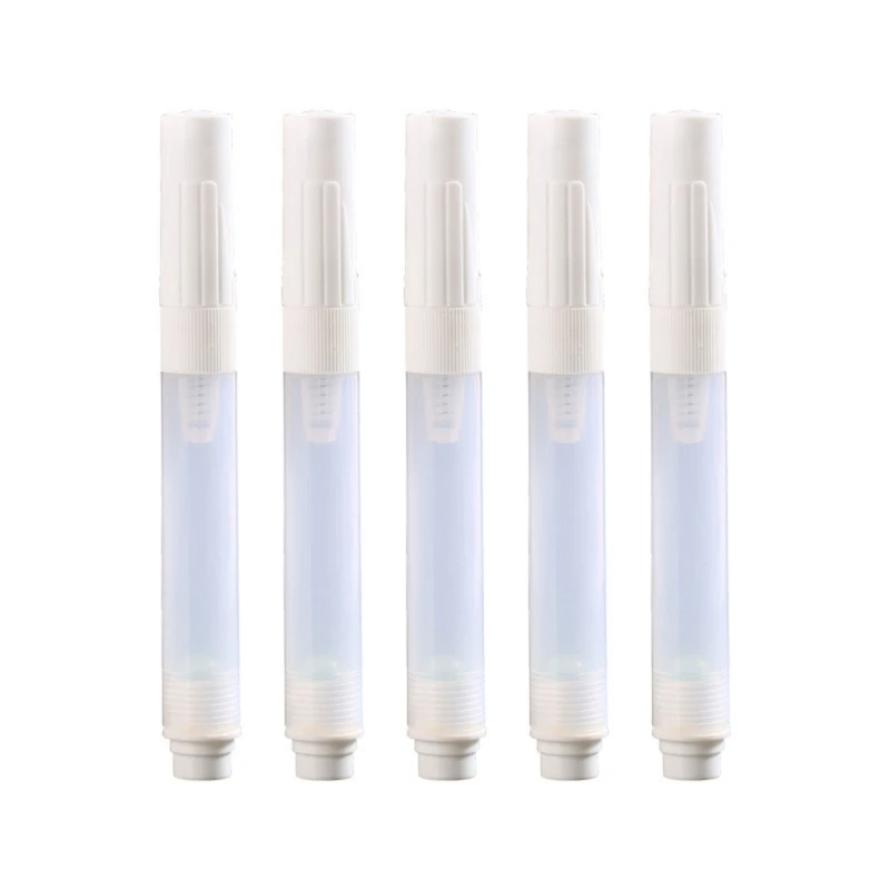 K1AA 2 шт. пустая заполняемая пустая ручка для краски 5 мм с круглой головкой, многоразовые маркеры для краски