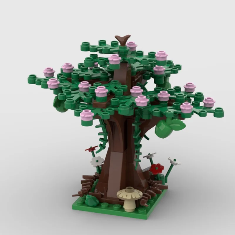 ตัวต่อ MOC รูปทรงต้นแอปเปิ้ล 97 ชิ้น แบบจำลองสถาปัตยกรรม ประกอบเอง ของขวัญคริสต์มาส ไอเดีย DIY ของเล่นเสริมพัฒนาการเด็ก ของขวัญวันเกิด