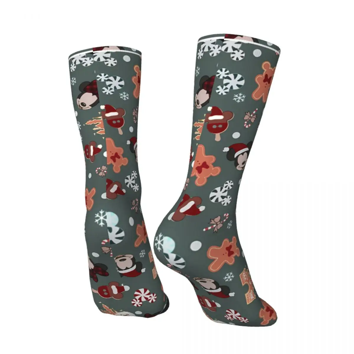 TureMouse-Chaussettes de Noël coordonnantes respirantes pour couple, chaussettes de sport en plein air, bas élégants, motif d'automne