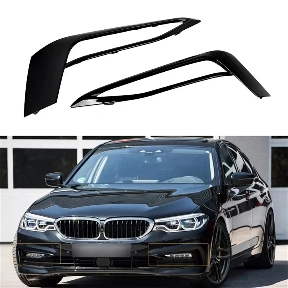 

Front Bumper Cover Fog Bezel Front Bumper Replacement Plastic Material Direct Replacement Easy Installation For BMW 5 Series G30