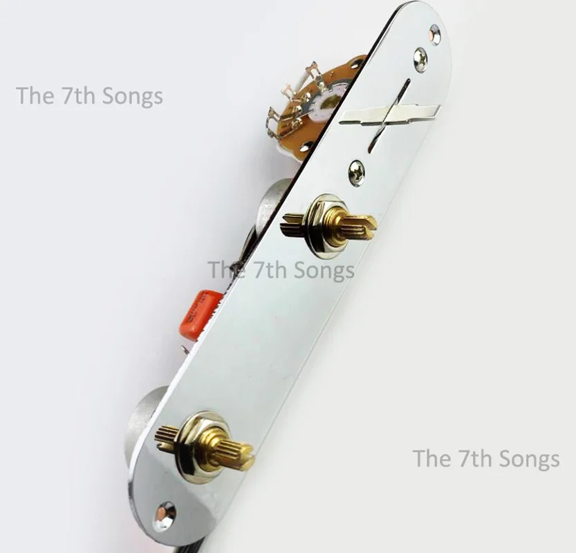 TL 3 Way Switch 473J 0.047uf Capacitor Electric Guitar Pre Wired Tele Guitar Wiring Control Plate System Chrome
