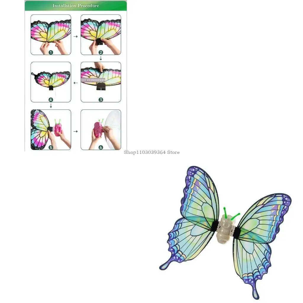

Electric Fairys Wing For Girls,Moving Butterfly Wing with Lights & Music,Toy for Halloween,Princess Cosplay,Dressing Up