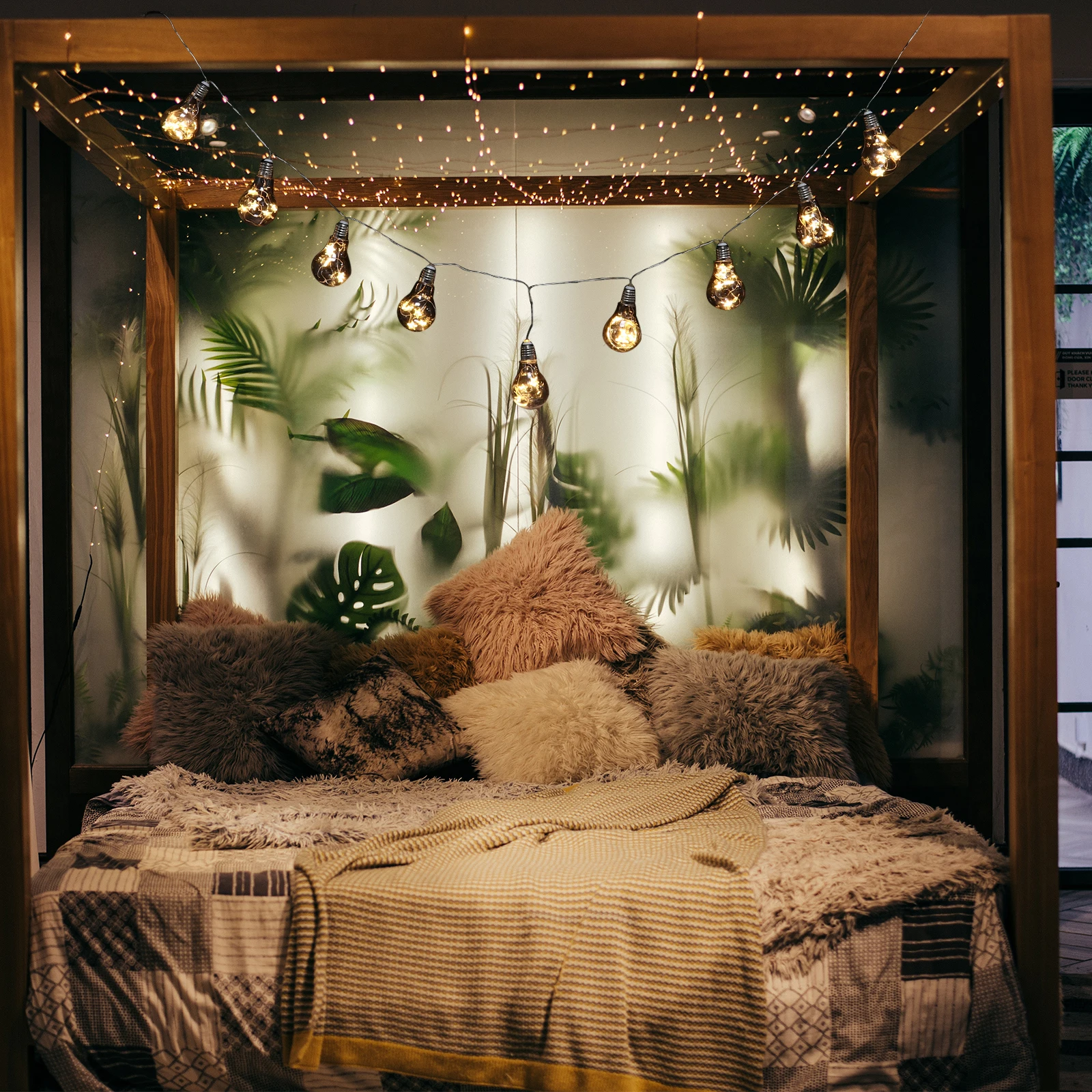 Number Light String LED Bulb Hanging Lights Christmas outside Decorations