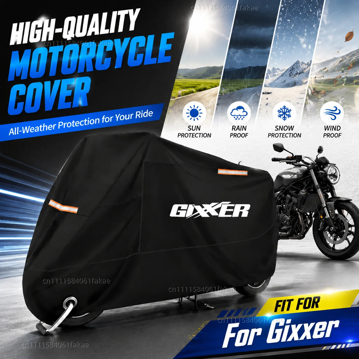 Motorcycle Cover Waterproof Outdoor All Season Dustproof UV Protective Moto Scooter Rain Cover For Gixxer 150 SF 150SF SF 250