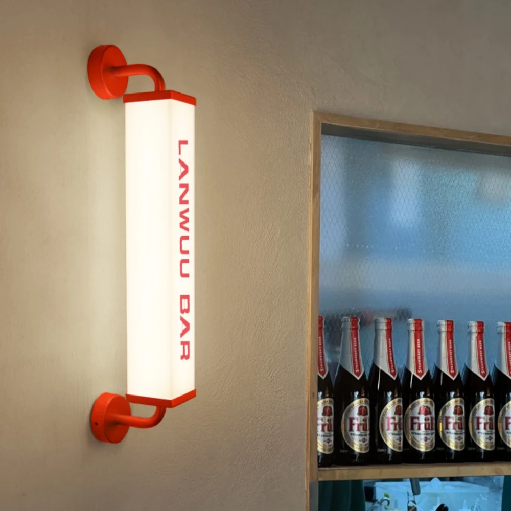 Custom Wall Lamp, LED Illuminated Sign Light, Commercial Wall Sconce for Store Entrance, Custom Color & Size for Clothing Shop