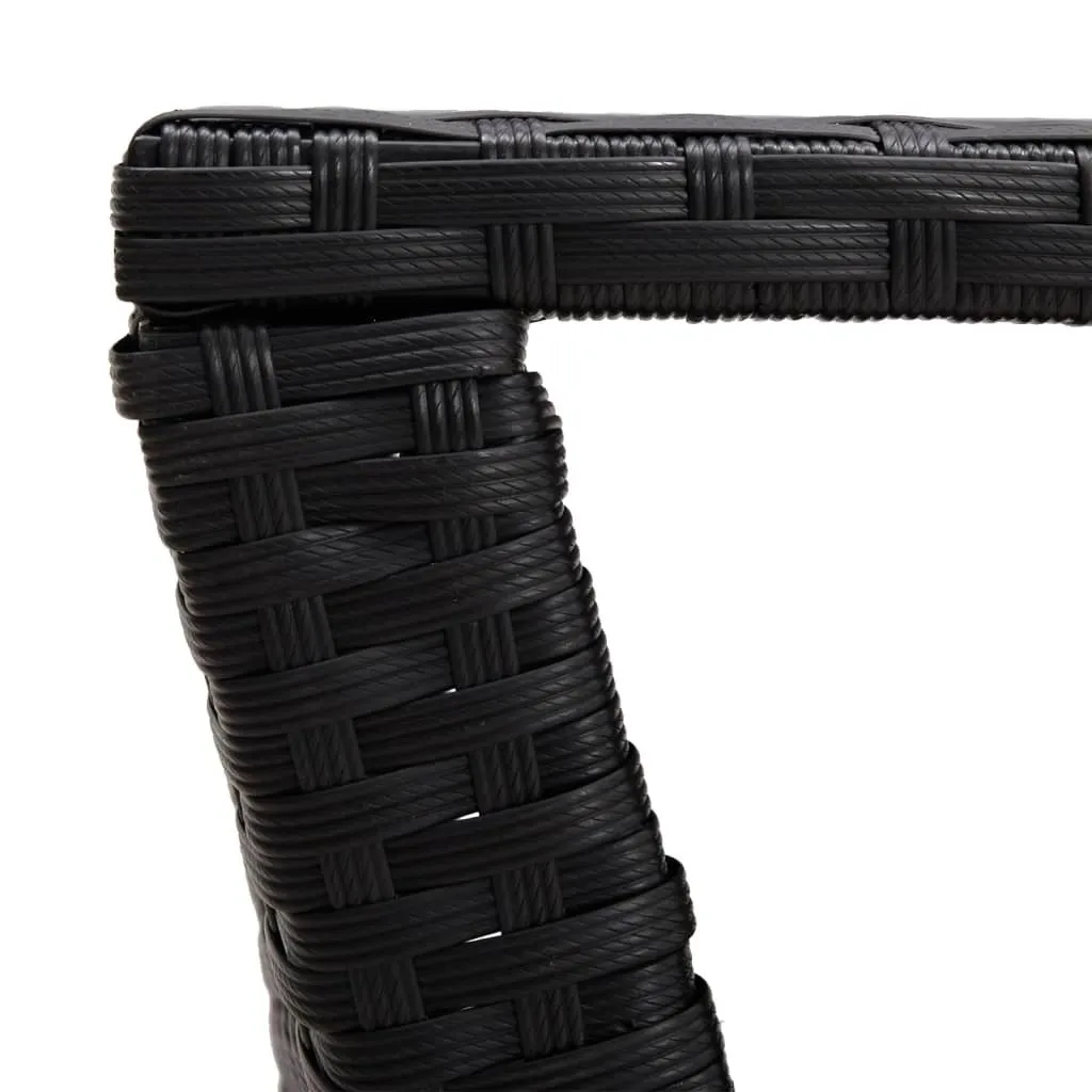 طاولات المقهى الحديثة طاولة القهوة السوداء PE مسحوق الروطان المغلفة الصلب 39 4x19 7x15 7 بوصة #6