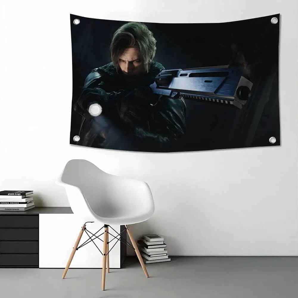 Game Resident Evil Requiem Leon Flag Suitable For Party Club Outdoor Interior Wall Decoration Banner Fans Gift