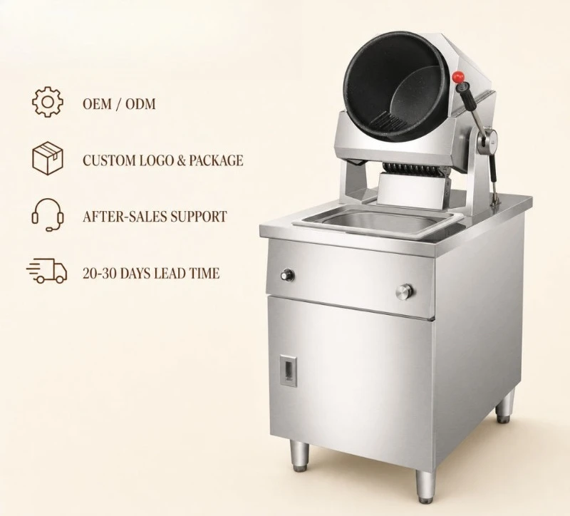 Commercial Vertical Rotary Cooking Machine Electric Stainless Steel Stir Fry Cooker Restaurant Kitchen Equipment view 3