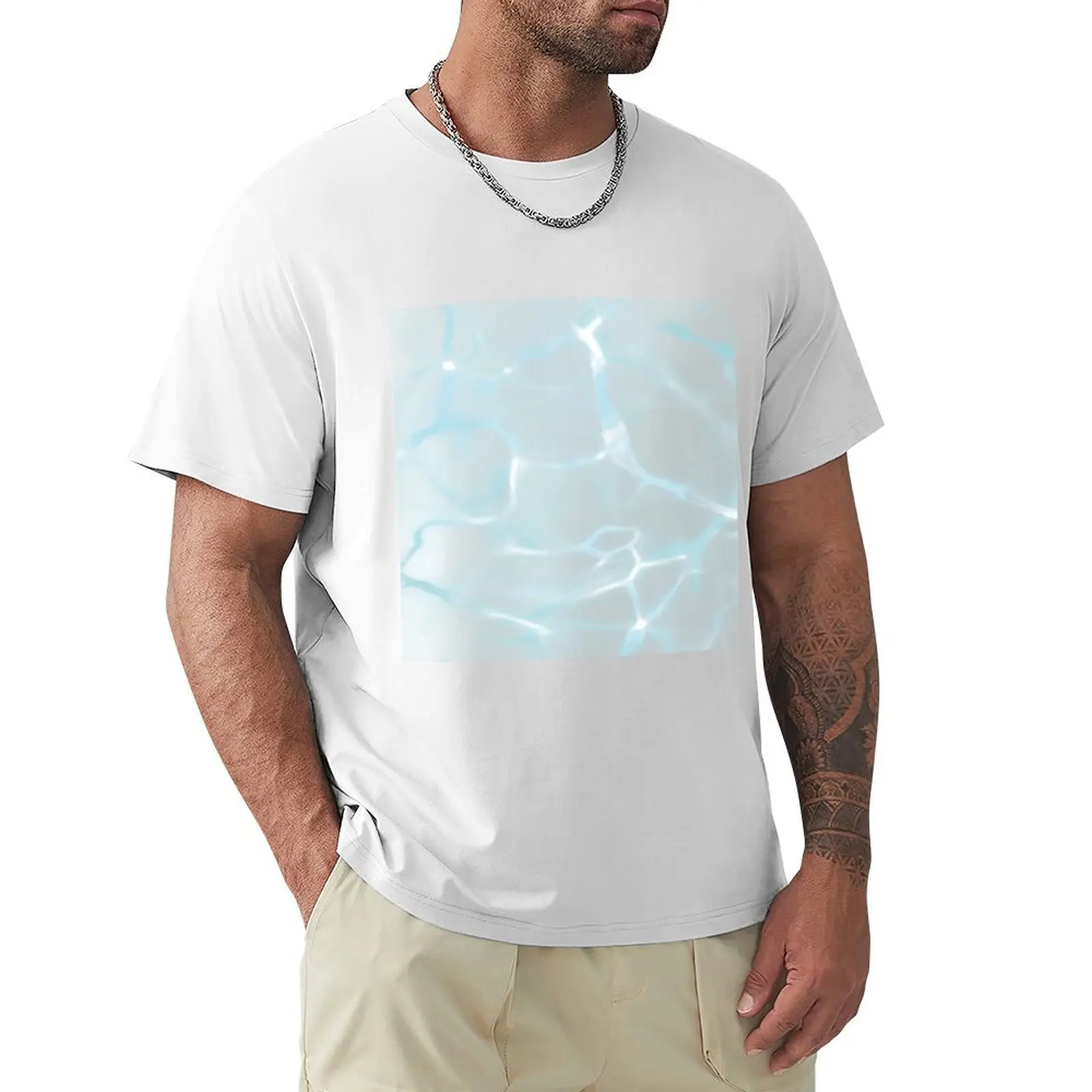 Abstract blue water flow palette T-Shirt customizeds summer tops vintage clothes quick-drying mens workout shirts