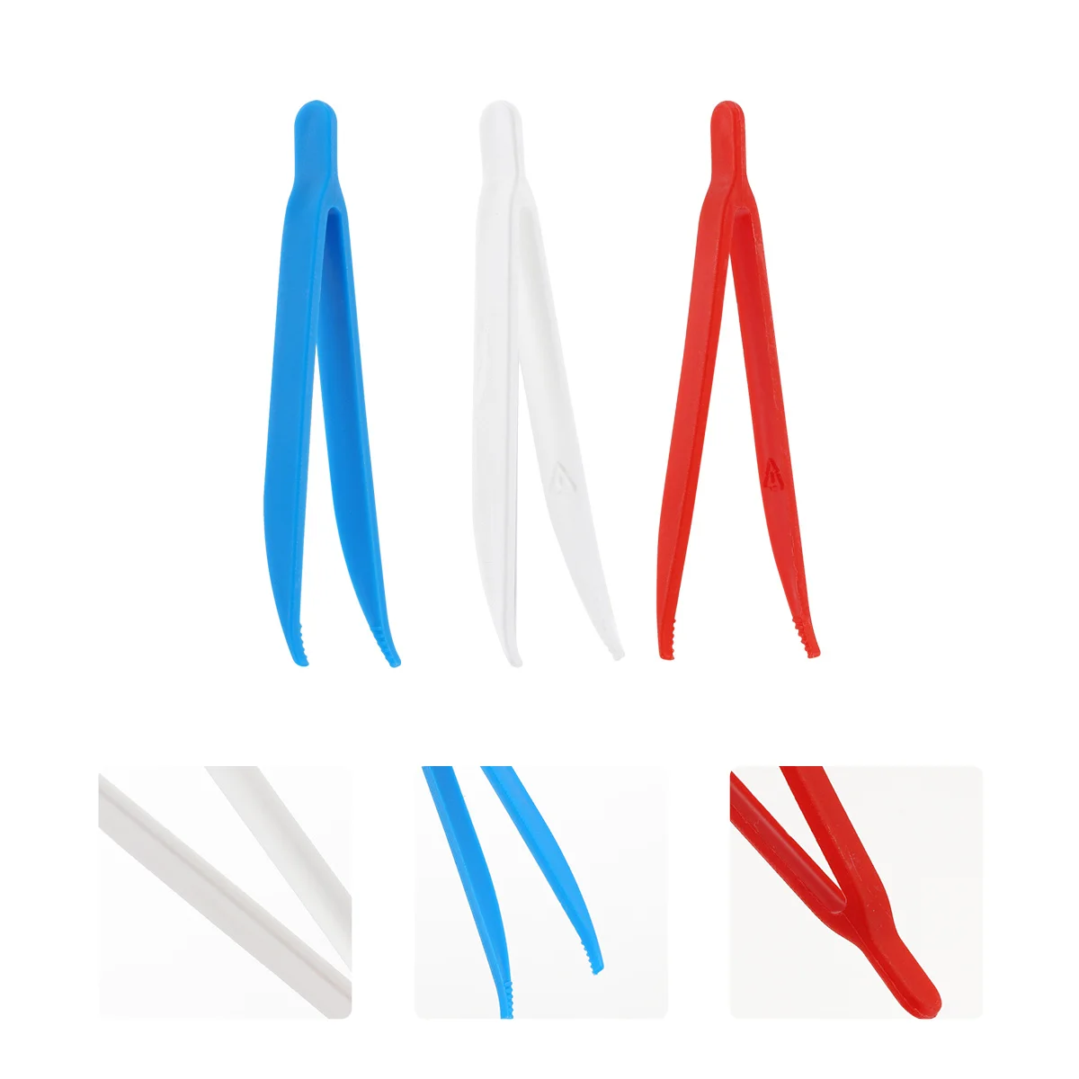 

100Pcs Disposable Plastic Tweezers Bright Color Nail Art Beads Painting Tools DIY Accessories Tools Up Tool DIY Accessory