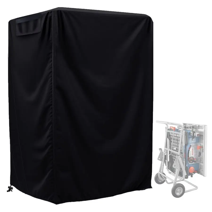 zaagafdekking, waterdichte tafelzaagafdekking met hoge dichtheid, draagbare tafelzaagafdekking voor buiten, W35D27H38.