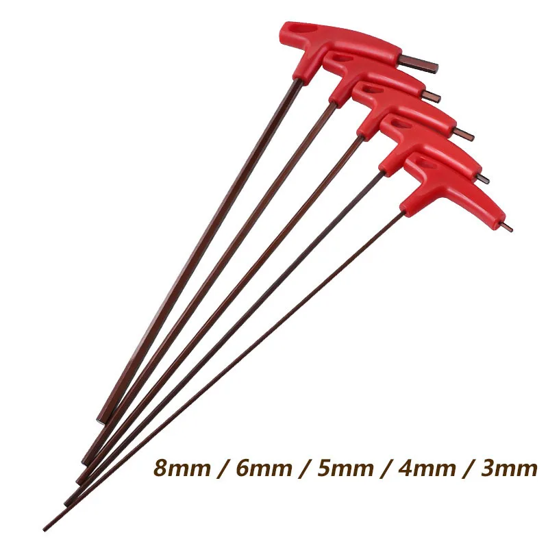 Imagem -02 - Hexagon Allen Keys Hand Tool Grupo tipo Extra Longo 400 mm T-handle Chave Hexagonal Cabeça Chata Soquete Hexagonal Chave de Fenda 1pc