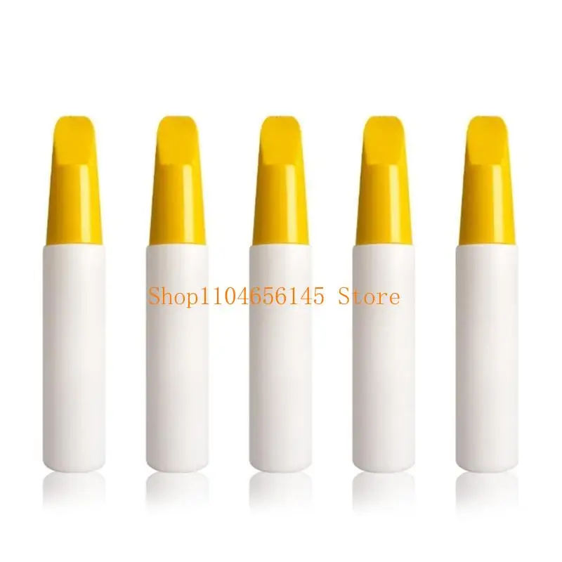 5 قطع قلم إصلاح طلاء السيارات الفارغ مع طرف فرشاة، قلم تحديد فارغ قابل للتبديل مع أداة توزيع طرف الفرشاة