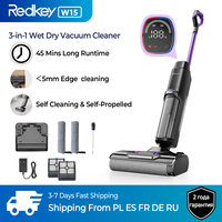 Redkey W15 Wet Dry Vacuum Cleaner 3 in 1 Cordless Vacuum Mop 45min Runtime with Self-cleanning Large Water Tank for Home