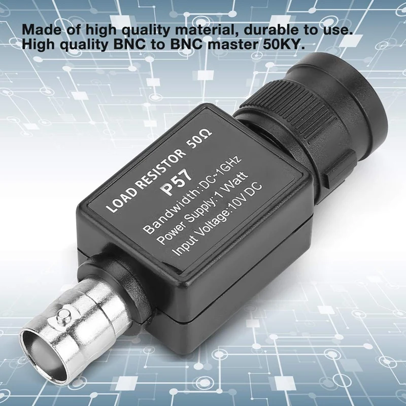 피드 스루 터미네이터 BNC 암 50KY 장치 Q9 어댑터, P57, 50 옴, 1 개, 신제품