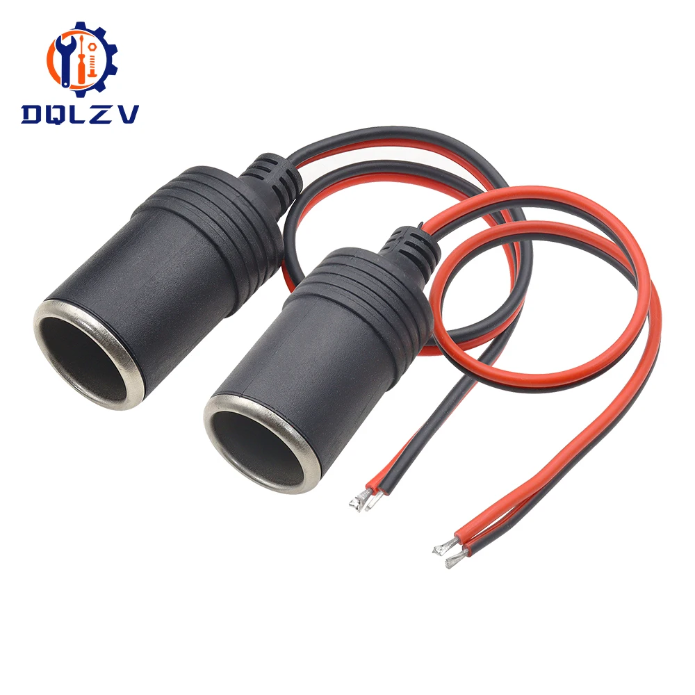 12v 10A/15A/20A/50A Car Mounted Cigarette Lighter Charger with 30cm Cable Female/Male Socket Plug Connector Adapter Universal