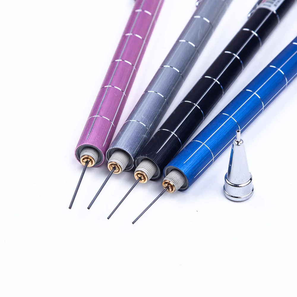 2Pcs High Quality Metal Mechanical Pencil 0.7/0.5mm Pencil Students Automatic Pencils Office School Writing Painting Stationery