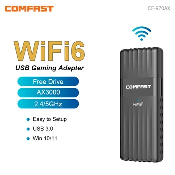 AX3000 USB 3.0 Adattatore WiFi 5G 2.4G 3000Mbps Adaptador WiFi 6 Antena Para PC Ricevitore Cle Scheda di Rete Dongle Per Windows 10 11