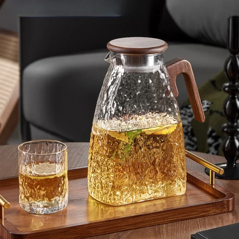 Glass Cold Kettle High Temperature Resistance Home Large Capacity White Open Water Pot Thickened High Borosilicate Cold Kettle