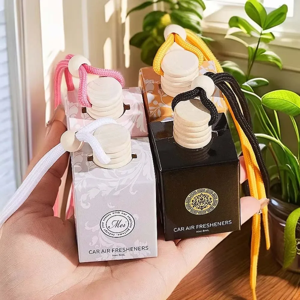 

8ml Fresh Natural Car Perfume Fruity Scent Car Air Fresheners Brand Lasting Coconut Peach Fragrance Jadec Car Pendant Deodorant