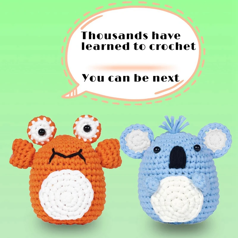 Beginner Crochet Kit Crochet Kits For Kids And Adults Acrylic For Beginners With Step-By-Step Video Tutorials