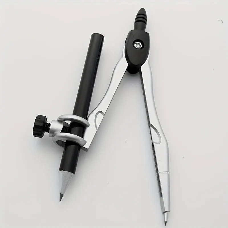 2Pcs Metal Compass Set Locking Tool for Drawing Circles Fits Pens Up To 0.39 Inch for Students & Drafting